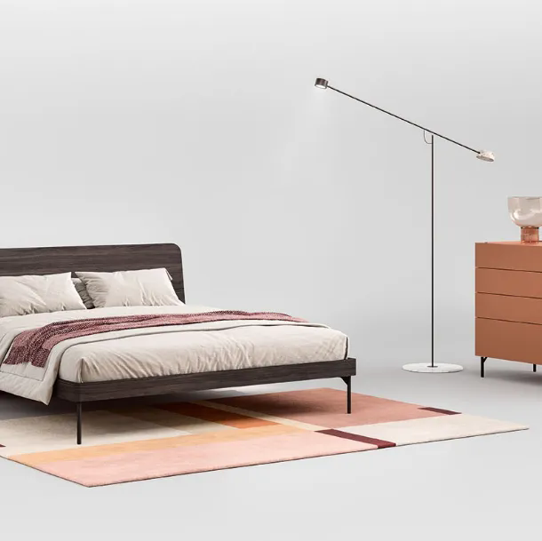 Letto in Rovere Carbone Giza di Cinquepuntozero