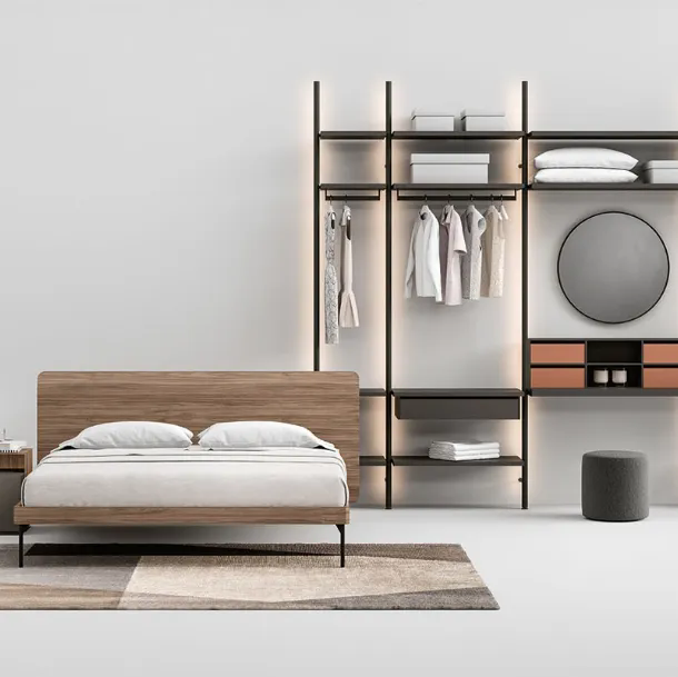 Letto in Noce Canaletto Signo di Cinquepuntozero