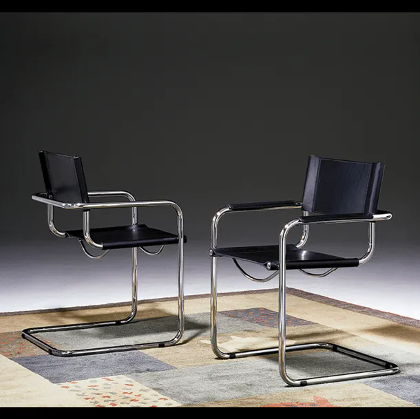 Sedia Cosmo rivestita in cuoio di Sigerico