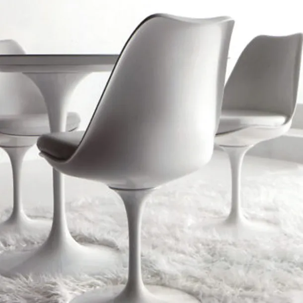 Sedia Stile in poliuretano con rivestimento in pelle di Sigerico