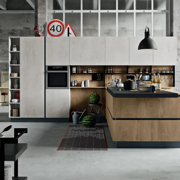 Cucina Moderna SP-22 Industrial 05 di Astra