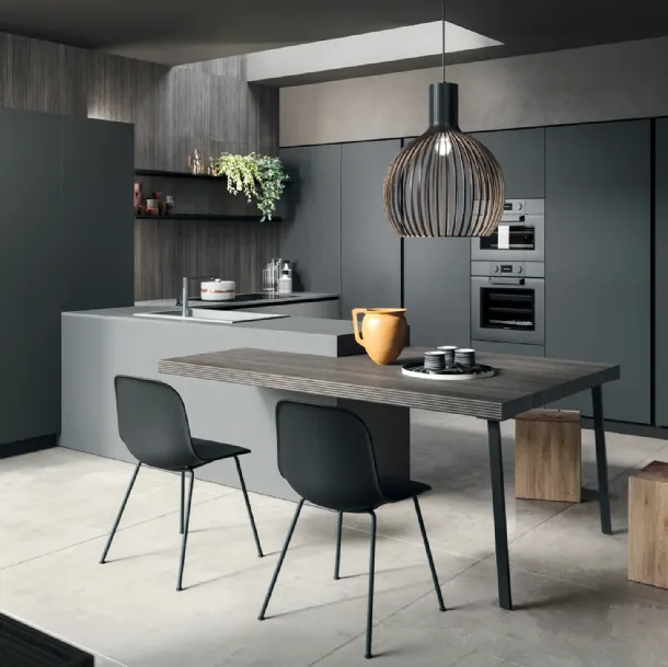 Cucina Moderna con penisola Twenty Moderno 09 di Astra