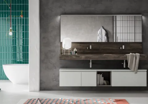 Mobile Bagno a Doppio Lavabo