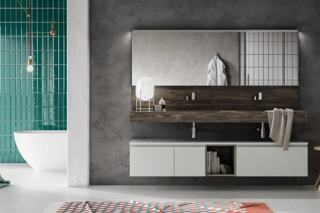 Mobile Bagno a Doppio Lavabo
