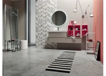 Mobile Bagno con Anta a Gola Laccato Opaco
