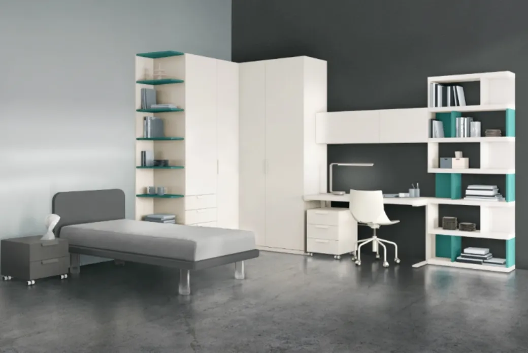 Cameretta con Scrittoio e Libreria