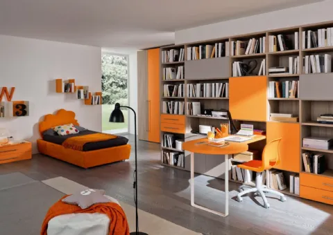 Cameretta con Libreria e Scrivania 