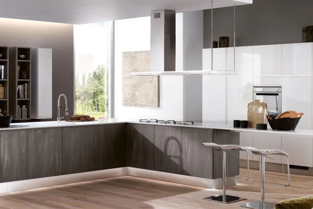 Cucina con Isola Angolare