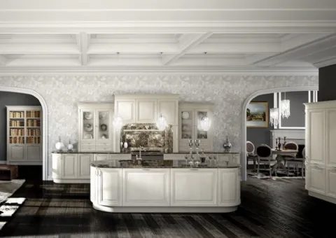 Cucina con Isola Laccato Opaco