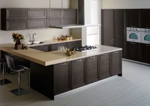 Cucina con Telaio in Legno Massello 