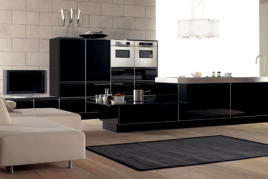 Cucina Laccato Nero Lucido