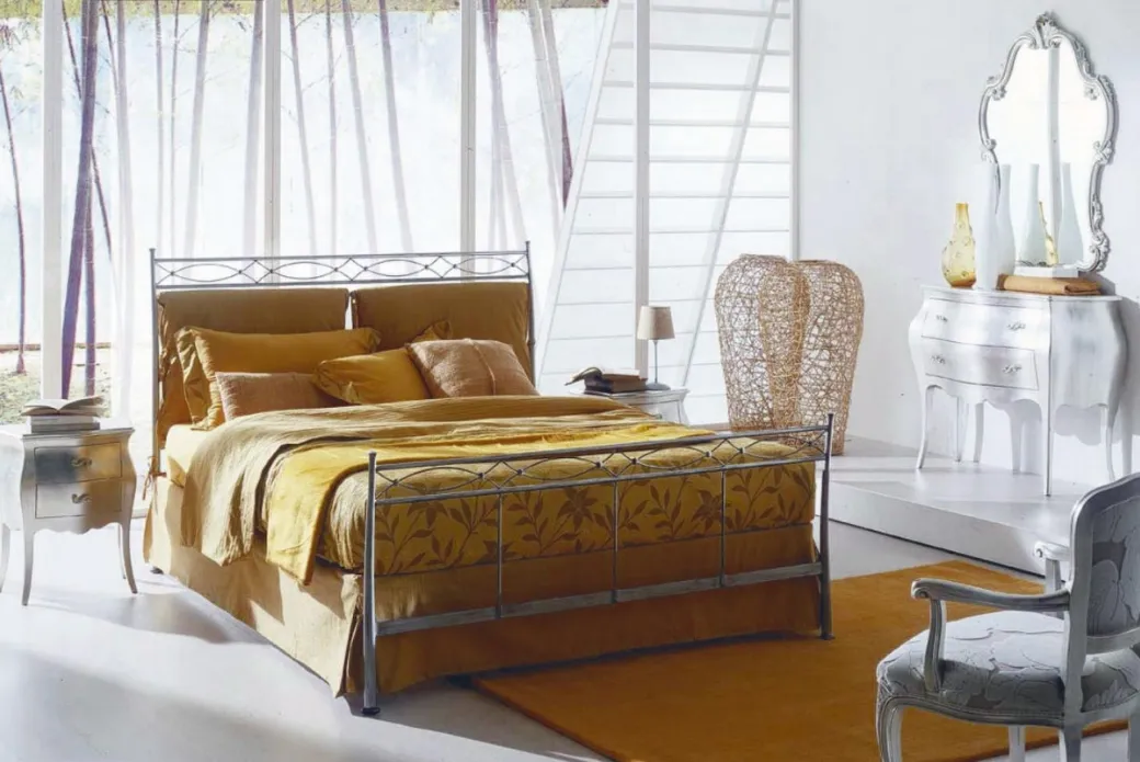 Letto Matrimoniale in Ferro Laccato