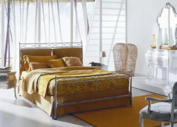 Letto Matrimoniale in Ferro Laccato