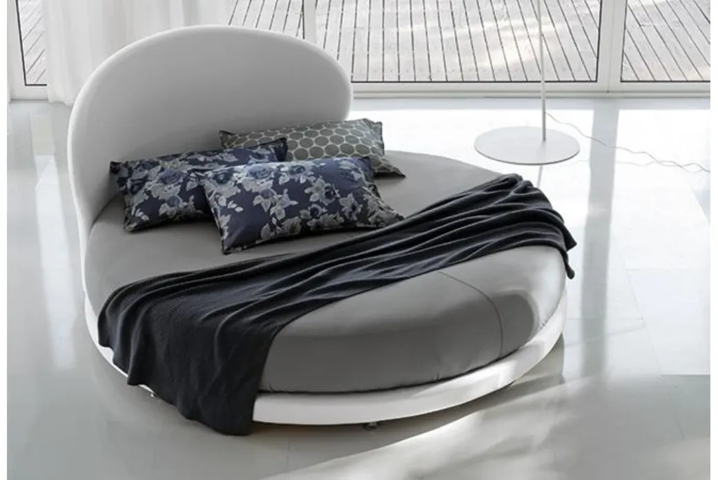 Letto Imbottito Rivestito in Vellutino