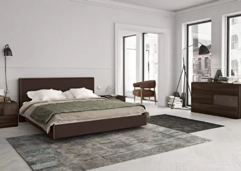 Letto in Legno Marrone Scuro