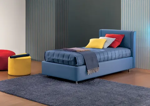 Letto Imbottio in Pelle