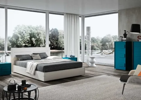 Letto in Tessuto Bianco