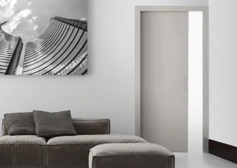 Porta con Telaio in Alluminio e Doppio Vetro Temperato