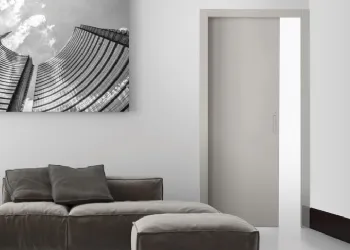 Porta con Telaio in Alluminio e Doppio Vetro Temperato