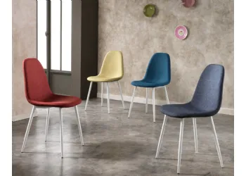 Sedia In Tessuto con Struttura in Metallo