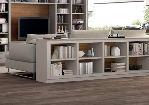 Libreria in Legno Laccato Opaco