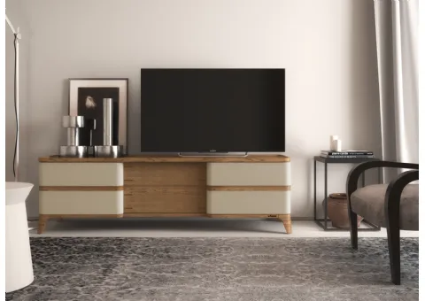Porta Tv in Rovere e Laccato Opaco