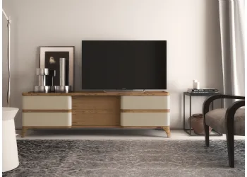 Porta Tv in Rovere e Laccato Opaco