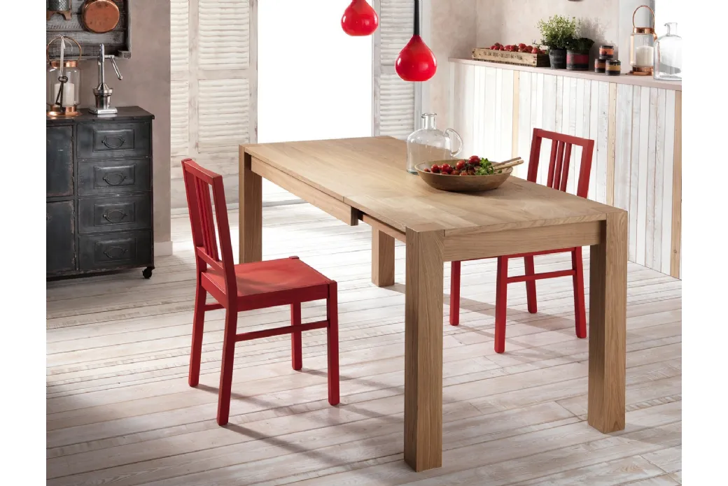 Tavolo Impiallacciato in Legno di Rovere
