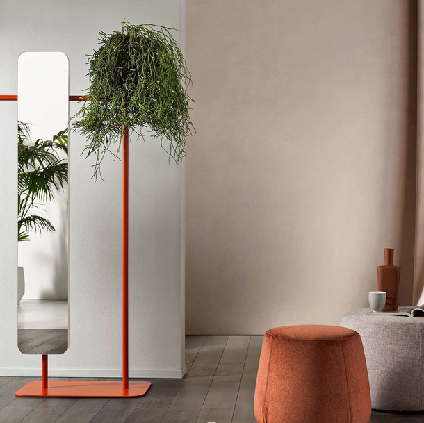 Specchiera Babele in acciaio e vetro di Rosini Night