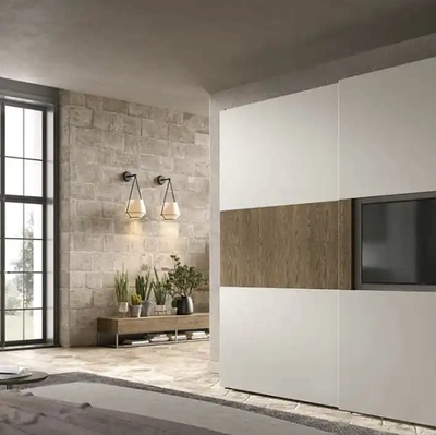 Armadio con ante scorrevoli Brunale TV S159 di Moretti Compact Giorno Notte