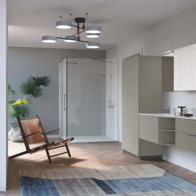 Mobile da Bagno per lavanderia in laminato e laccato opaco Laundry 12 di Puntotre