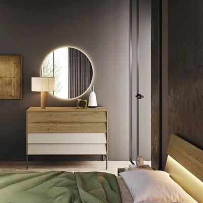 Comò Vela in legno e laccato di Mobilgam