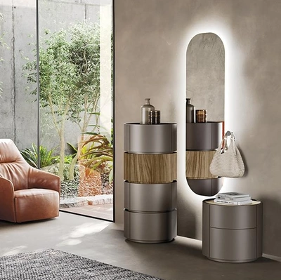 Cassettiera Tolo in laccato e legno di Mobilgam