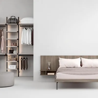 Letto Boiserie Rovere Cenere di Cinquepuntozero