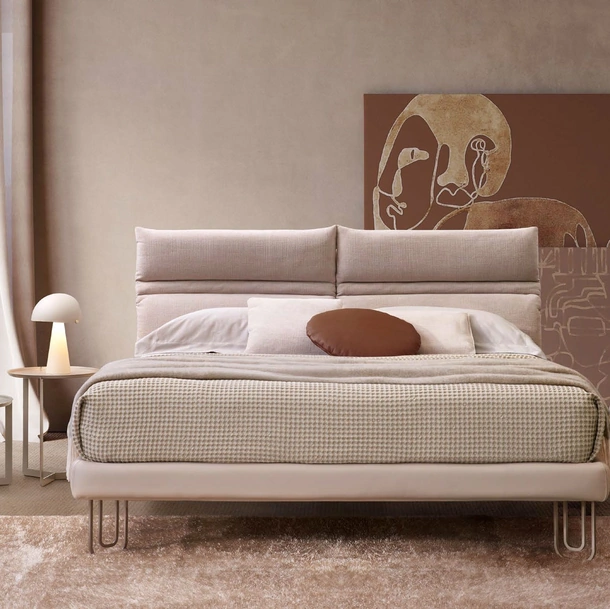 Letto imbottito Linus di Rosini Night