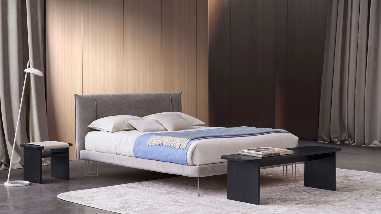 Letto Sakura in tessuto imbottito di Rosini Night