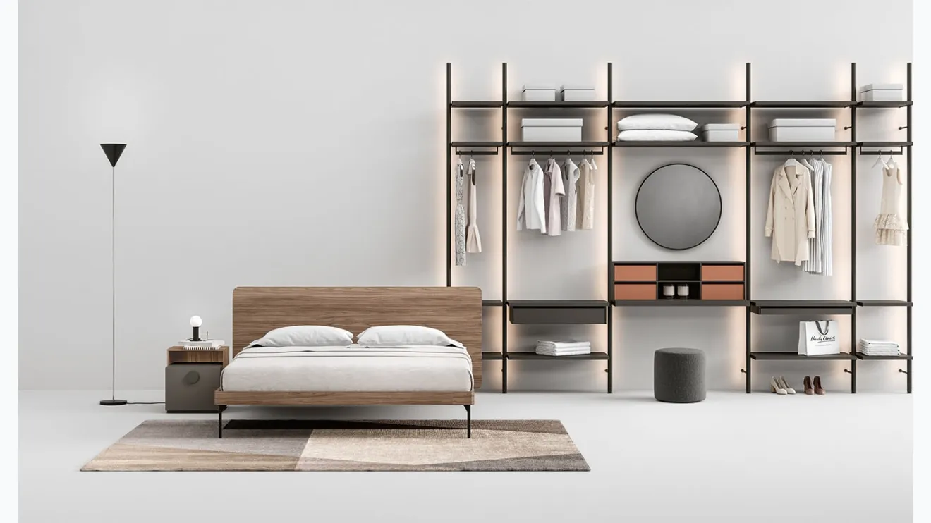Letto in Noce Canaletto Signo di Cinquepuntozero