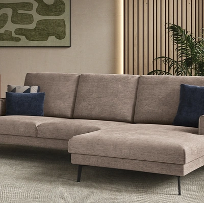 Divano con penisola Kriss di Rigosalotti