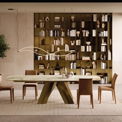 Tavolo allungabile in SuperMarmo Menhir di Bontempi