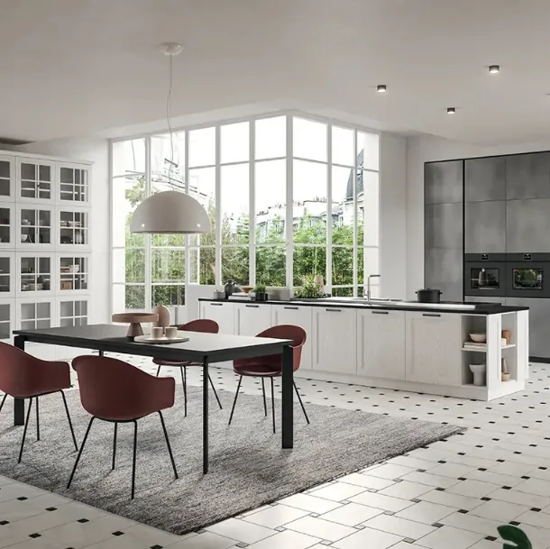 Cucina Classica con penisola Old Line Elite 04 di Astra
