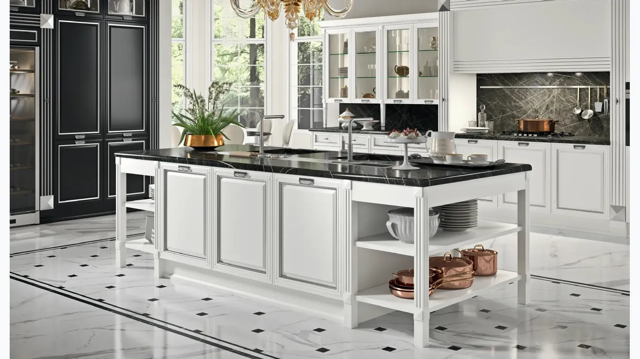 Cucina Classica con isola Pegaso Elite 05 di Astra