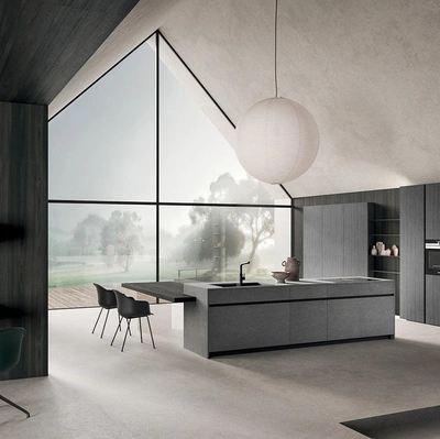 Cucina Design con isola HC-08 Minimal Design 05 di Astra