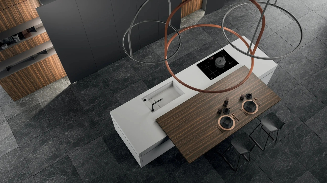 Cucina Design con isola HC-08 Minimal Design 04 di Astra