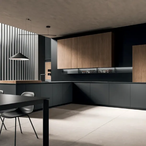 Cucina Design con penisola HC-08 Minimal Design 05 di Astra