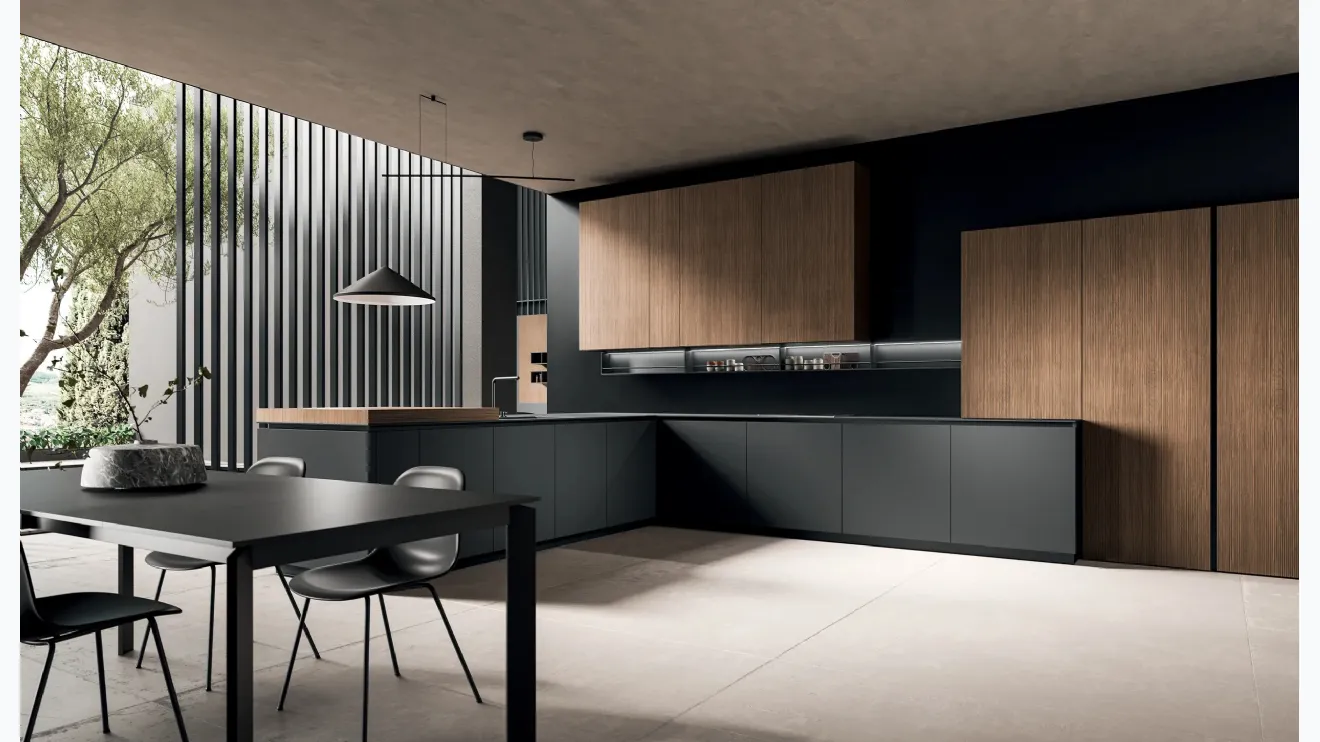 Cucina Design con penisola HC-08 Minimal Design 05 di Astra