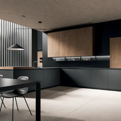 Cucina Design con penisola HC-08 Minimal Design 05 di Astra