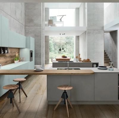Cucina Moderna con isola e penisola SP-22 Moderno 14 di Astra