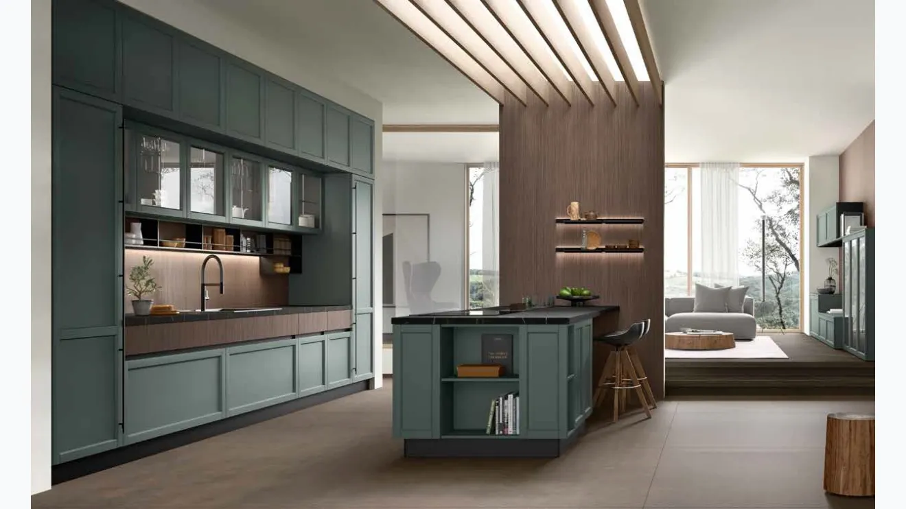 Cucina Moderna con penisola Cuvée Moderno 03 di Astra
