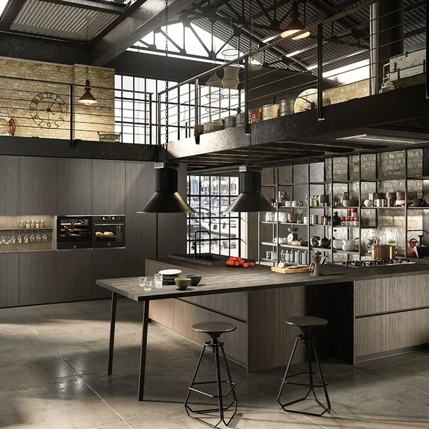 Cucina Moderna HC-8 Industrial 01 di Astra