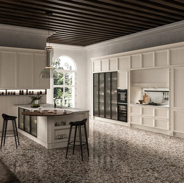 Cucina Moderna con penisola Impero Elite 01 di Astra